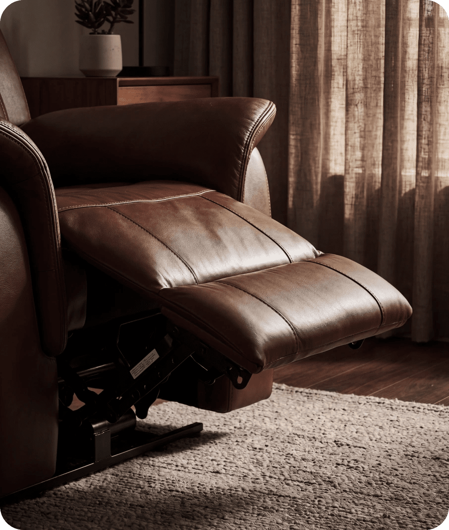 Martini Tan Leather Electric Recliner Armchair