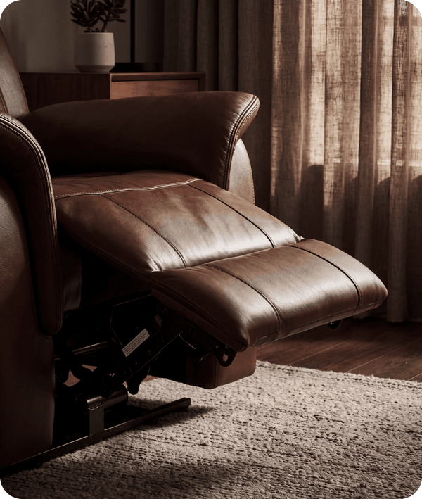 Martini Tan Leather Electric Recliner Armchair