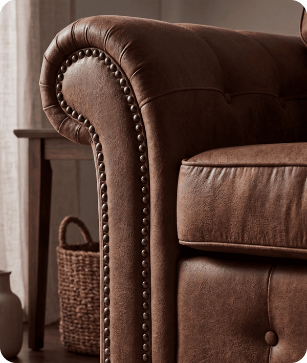 Savile Tan Suede Armchair