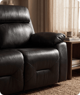 Milano Genuine Leather Black Electric Power Recliner 3 Seater Sofa