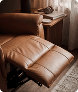 Martini Genuine Leather Caramel Electric Power Recliner Armchair