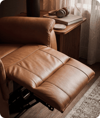 Martini Genuine Leather Caramel Electric Power Recliner Armchair