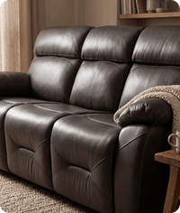 Milano Genuine Leather  Grey Electric Power Recliner 3 Seater Sofa