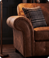 Savile Tan Suede 3 Seater Sofa
