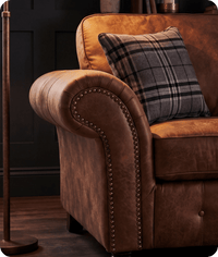 Savile Tan Suede 3 Seater Sofa