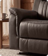 Martini Genuine Leather Grey Electric Power Recliner Armchair