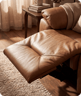Milano Genuine Leather Caramel Electric Power Recliner 2 Seater Sofa