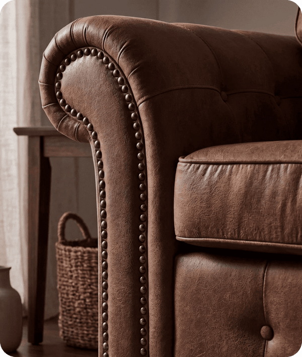 Savile Tan Suede Armchair