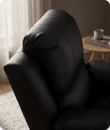 Veloura Black Leather Armchair
