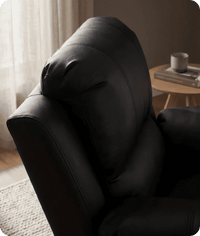 Veloura Black Leather Armchair