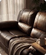 Veloura Brown Leather 3 Seater Sofa
