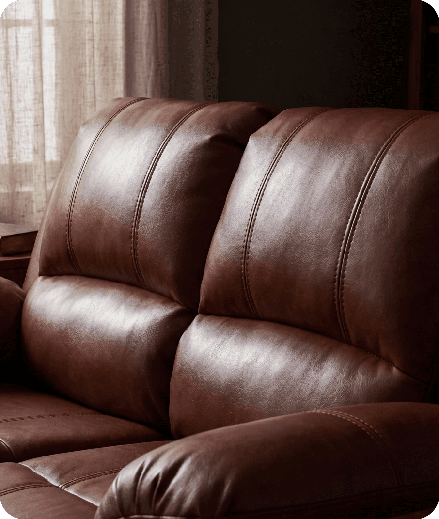 Veloura Tan Leather 2 Seater Sofa