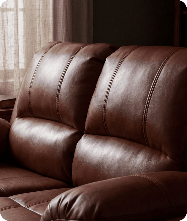 Veloura Tan Leather 2 Seater Sofa