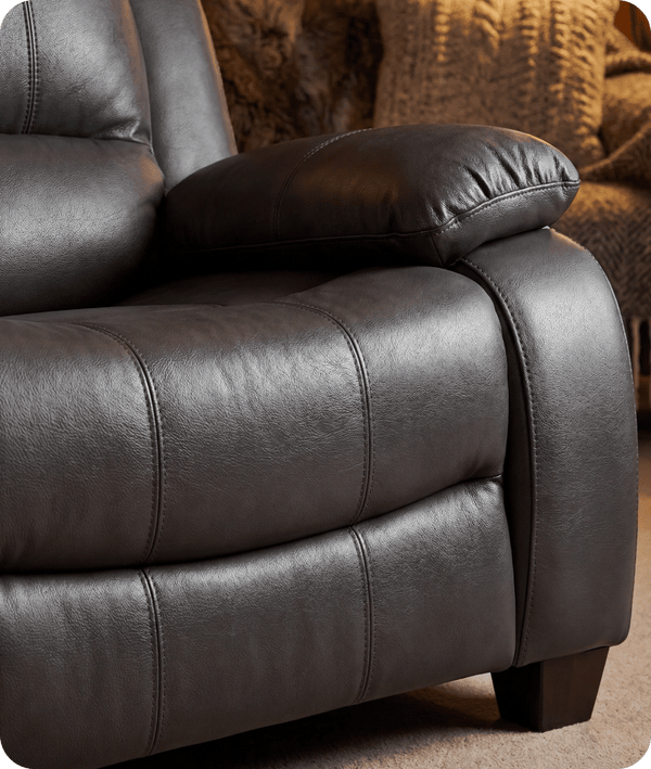 Veloura Grey  Leather Armchair