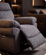 Lunaro Grey Fabric Electric Recliner Armchair