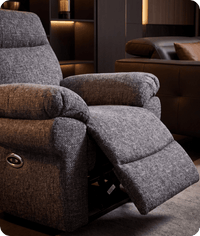Lunaro Grey Fabric Electric Recliner Armchair