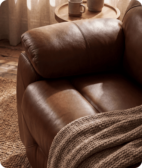Milano Genuine Leather Tan Electric Power Recliner 3 Seater