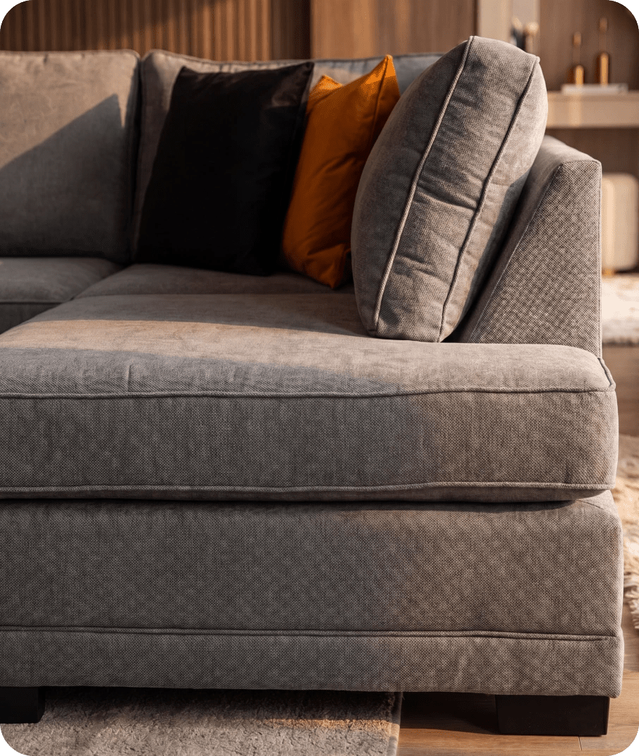 Orka Sofa Grey Fabric Right Hand Corner Sofa - RHC