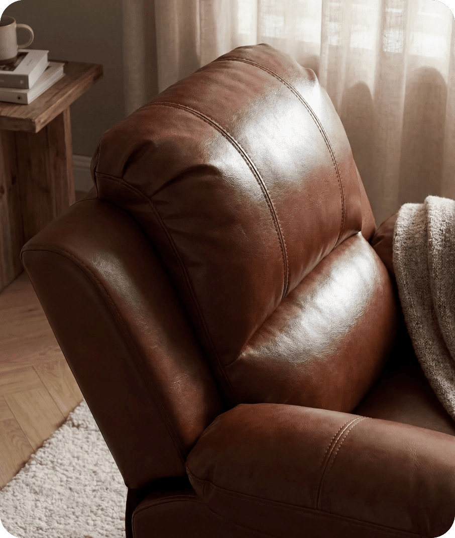 Veloura Tan Leather Armchair