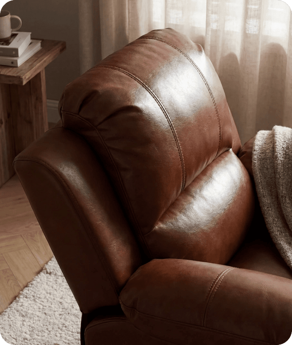 Veloura Tan Leather Armchair