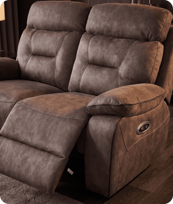 Nova Brown Leather 2 Seater Sofa