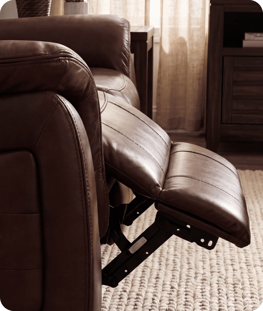 Martini Genuine Leather Tan Electric Power Recliner 2 Seater Sofa