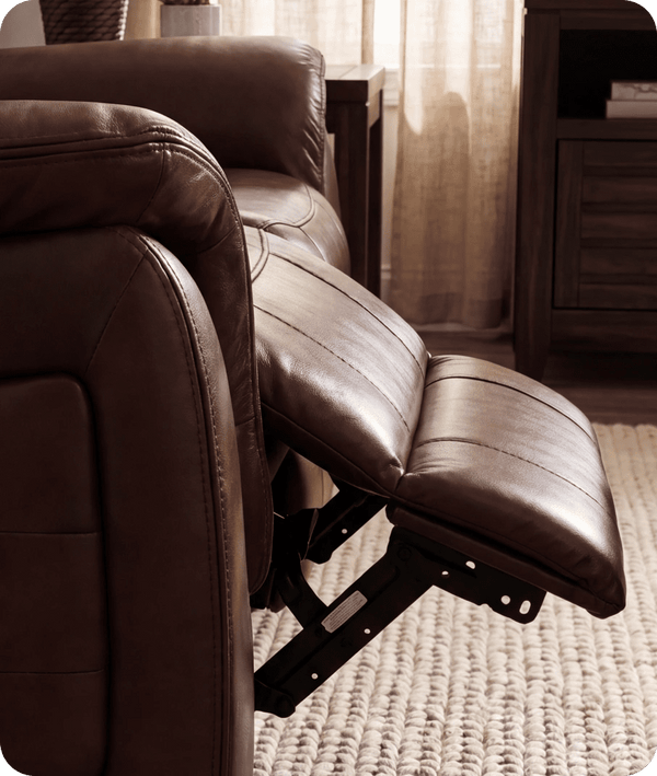 Martini Genuine Leather Tan Electric Power Recliner 2 Seater Sofa