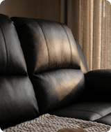 Veloura Black Leather 2 Seater Sofa