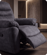 Bristol Grey Fabric Manual Recliner Armchair