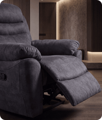 Bristol Grey Fabric Manual Recliner Armchair