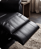 Martini Genuine Leather Black Electric Power Recliner 2 Seater Sofa