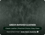 Chesterfield Green Leather Antique Armchair
