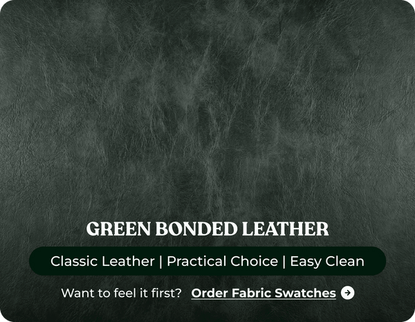 Chesterfield Green Leather Antique Armchair