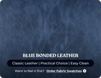 Chesterfield Blue Leather Antique 3 Seater Sofa