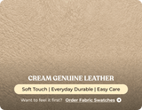 Dalmore Genuine Leather Cream Armchair