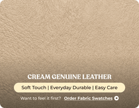 Dalmore Genuine Leather Cream Armchair