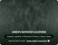 Chesterfield Green Leather Antique 2 Seater Sofa