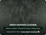 Chesterfield Green Leather Antique 3 Seater Sofa