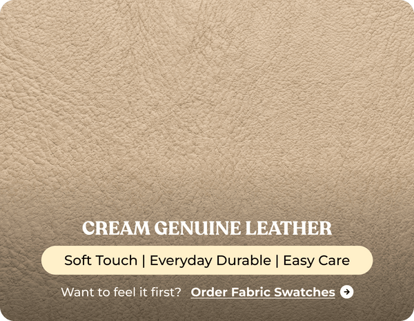 Dalmore Genuine Leather Cream Footstool