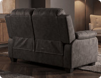 Veloura Charcoal Fabric 2 Seater Sofa