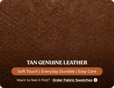 Dalmore Genuine Leather Tan 2 Seater Sofa