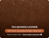 Dalmore Genuine Leather Tan 3 Seater Sofa