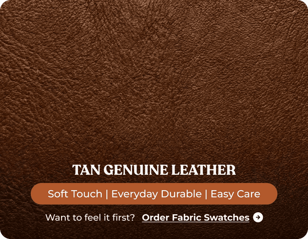 Dalmore Genuine Leather Tan 3 Seater Sofa