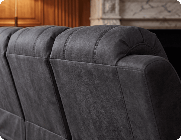 Veloura Charcoal Fabric 3 Seater Sofa