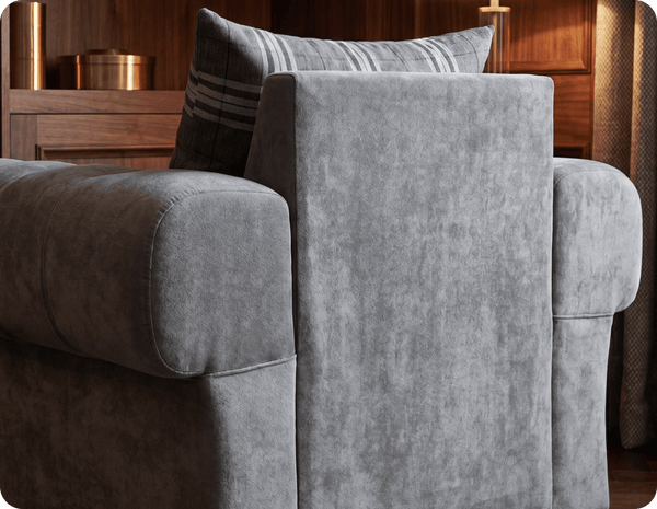 Florence Scatter Grey Fabric Armchair