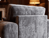 Florence High Back Grey Fabric Armchair