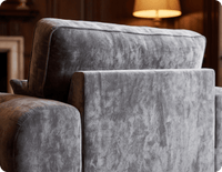 Florence High Back Grey Fabric Armchair
