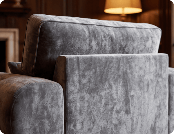 Florence High Back Grey Fabric Armchair