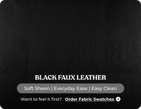 Nova Black Leather 2 Seater Sofa