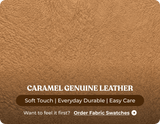 Leo Genuine Leather Caramel Electric Power Recliner 2 Seater Sofa